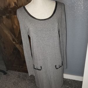 Juicy Couture Grey Longsleeve Dress with Sequin Accents